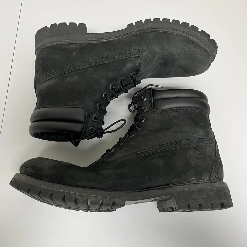 Timberland Premium 6 Inch Waterproof Boots Mens 11M Black Nubuck 73541 Work Hike